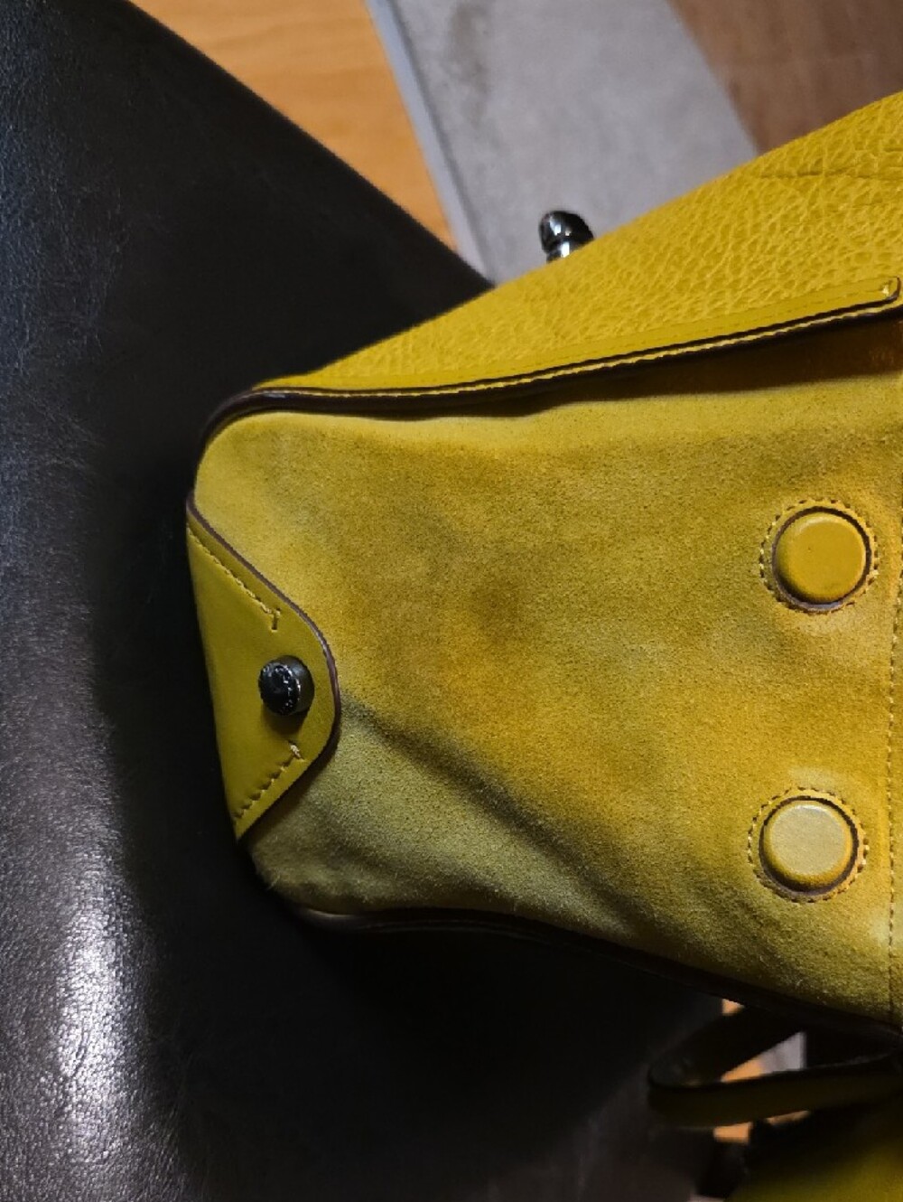 Coach Drifter Bag In Mustard Yellow With Gunmetal Hardware - Picture 8 of 11